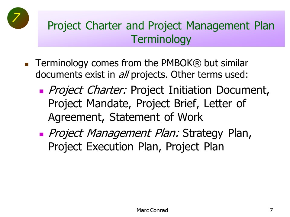 Slide of Special Topics in Project Management
