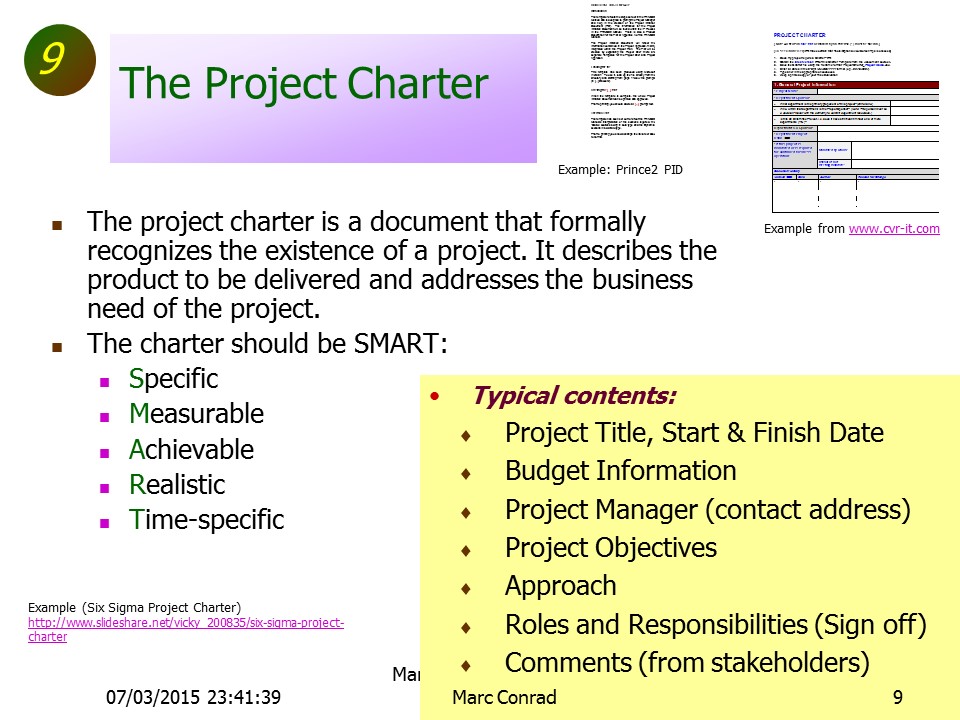 Slide of Special Topics in Project Management