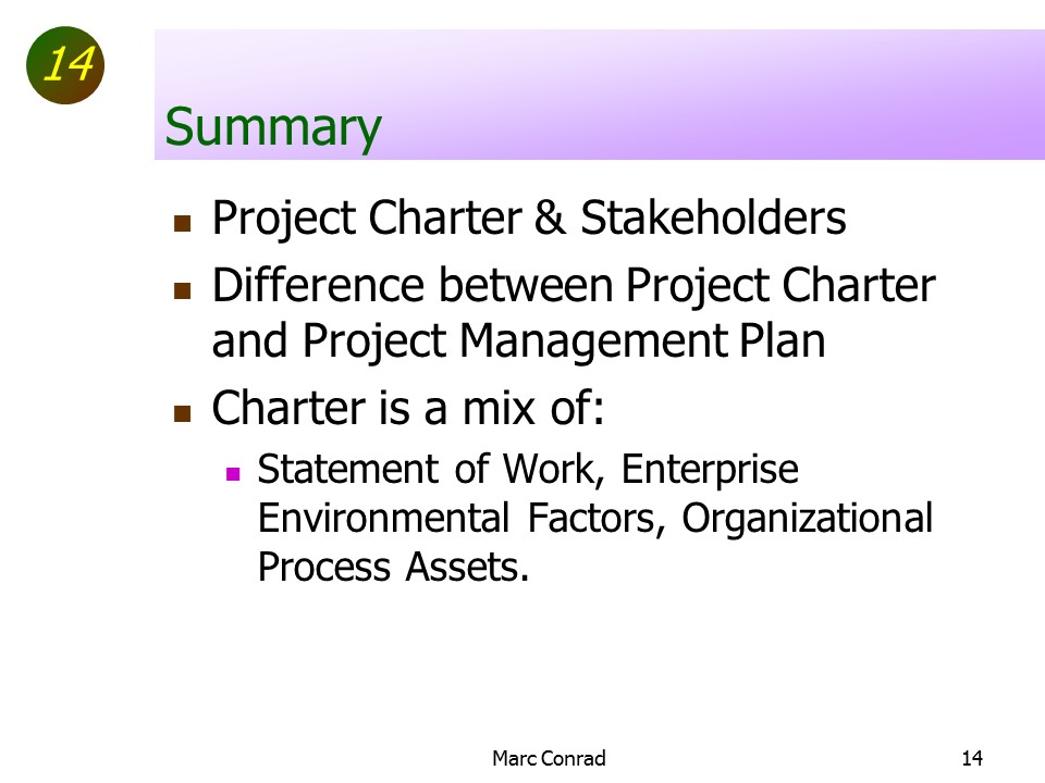 Slide of Special Topics in Project Management