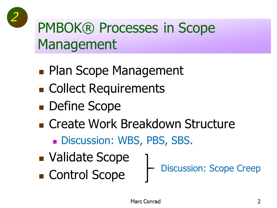 Slide of Special Topics in Project Management