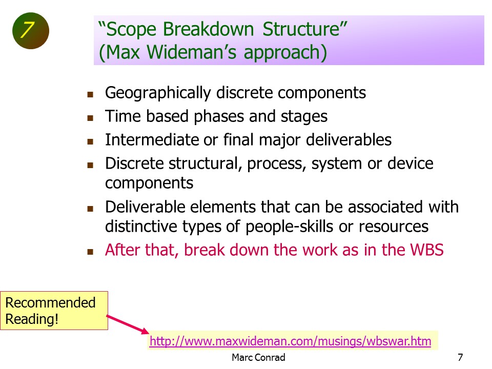 Slide of Special Topics in Project Management