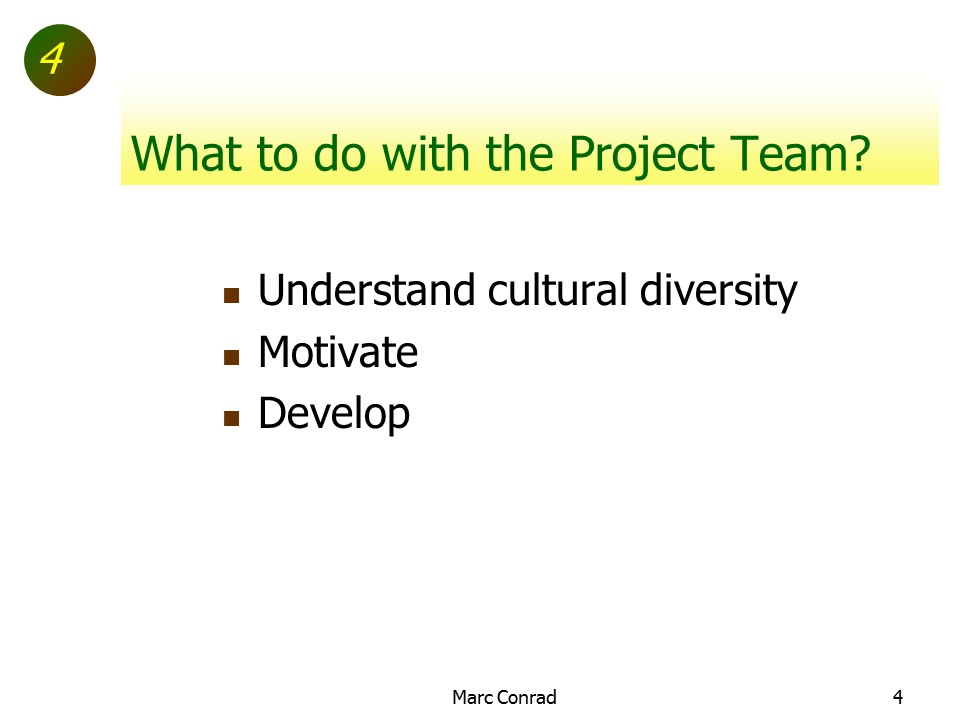 Slide of Special Topics in Project Management