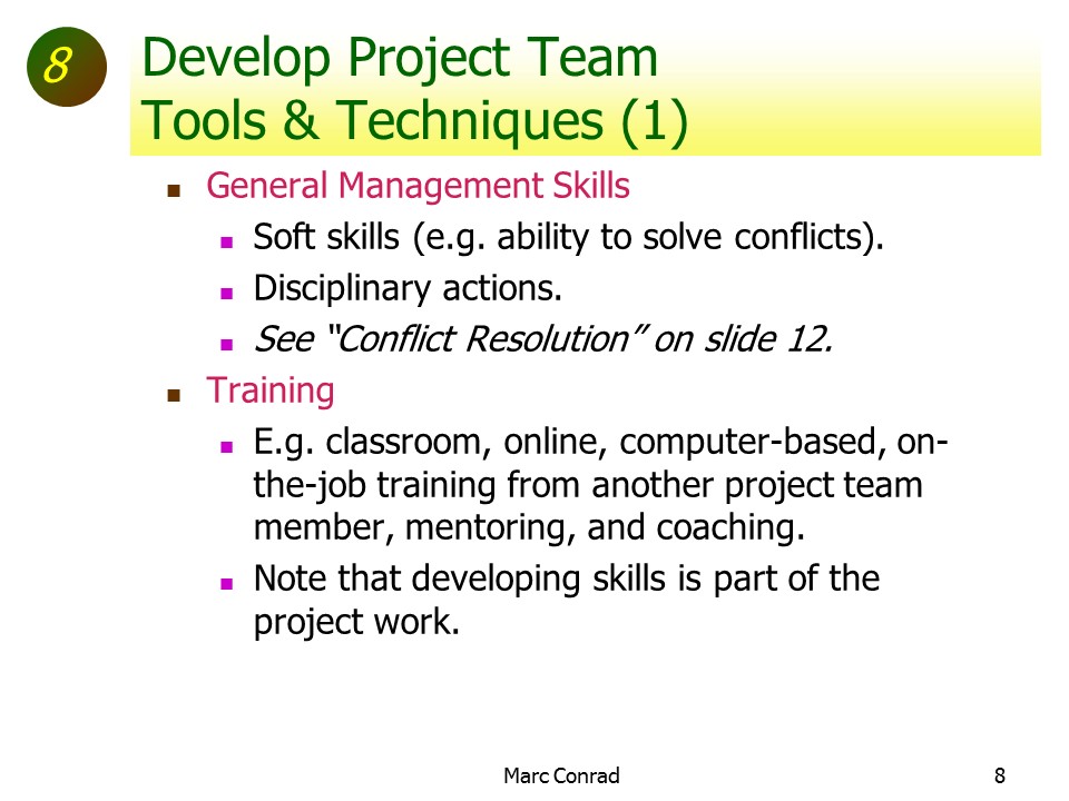 Slide of Special Topics in Project Management