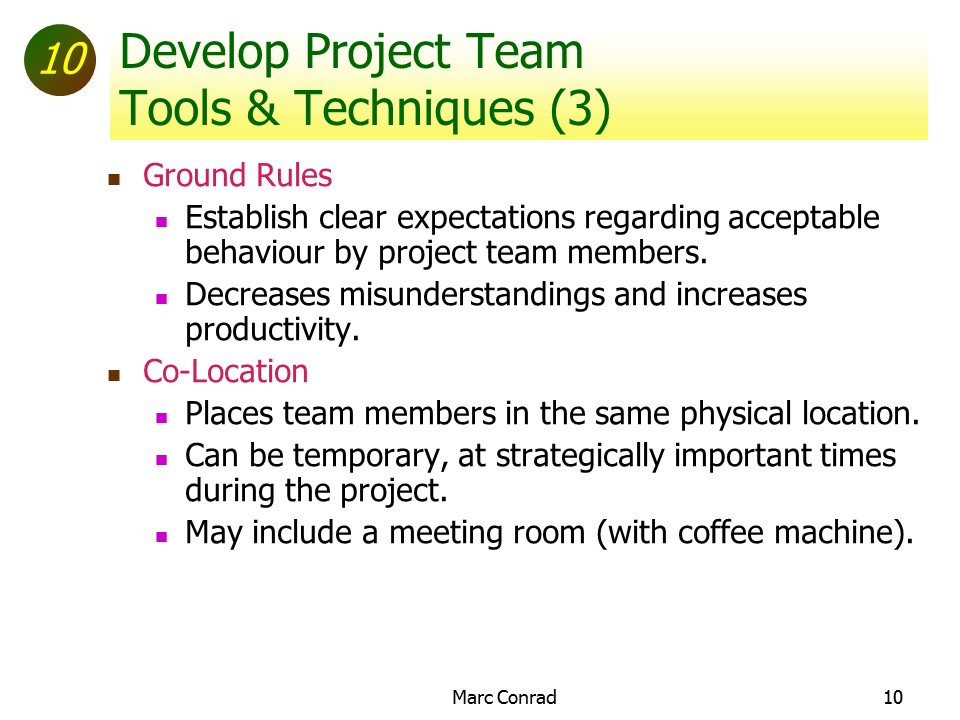 Slide of Special Topics in Project Management