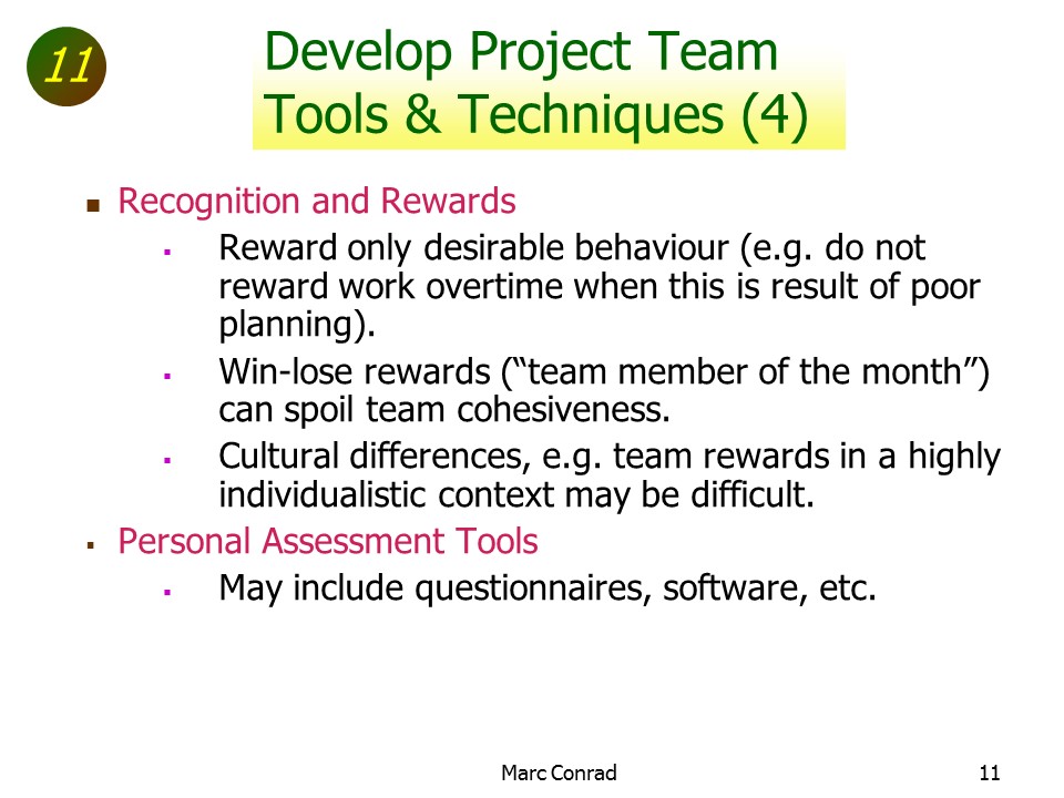 Slide of Special Topics in Project Management